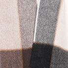 Tartan Weaving Mill 100% Pure Cashmere Scarf - Made in Scotland - Block Pinstripe Cocoa - Heritage Of Scotland -