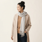 Tartan Weaving Mill 100% Pure Cashmere Scarf - Made in Scotland - Light Grey - Heritage Of Scotland -