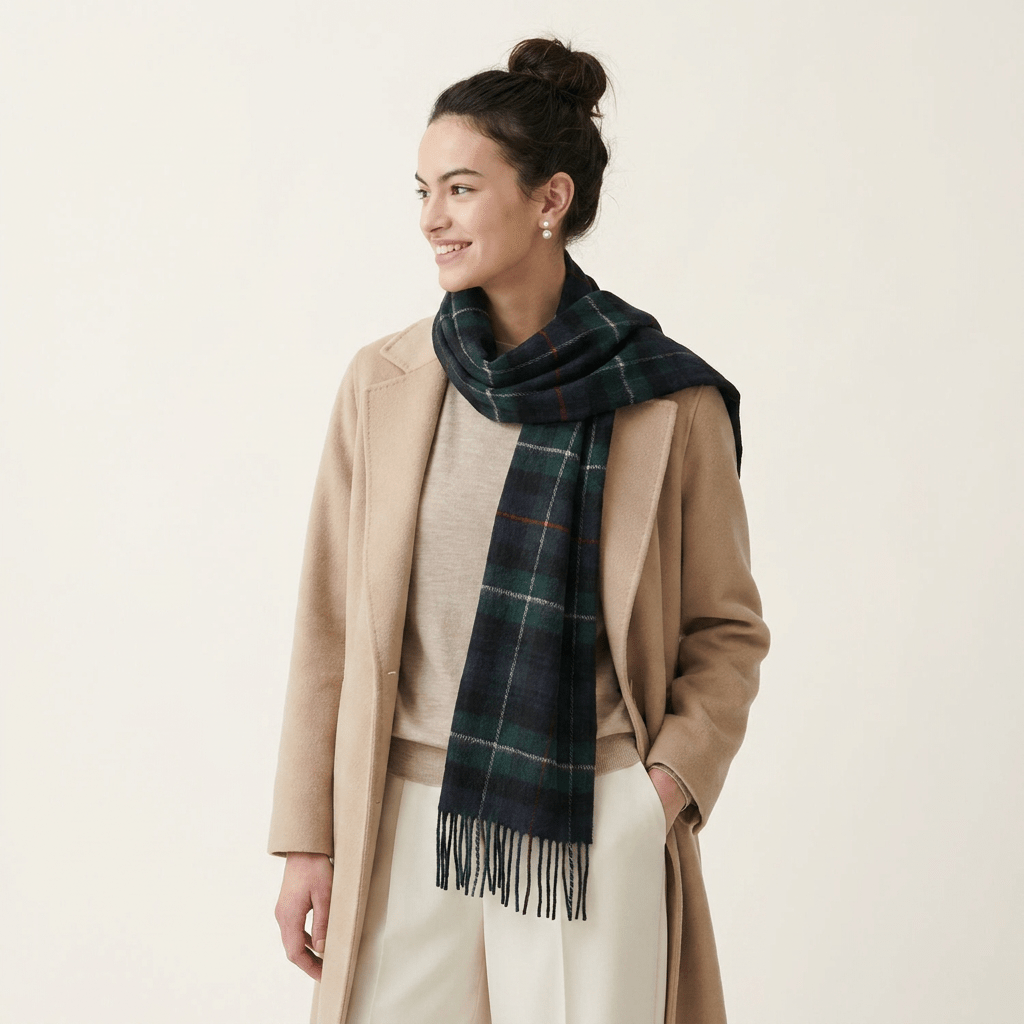 Tartan Weaving Mill 100% Pure Cashmere Scarf - Made in Scotland - MacKenzie - Heritage Of Scotland -