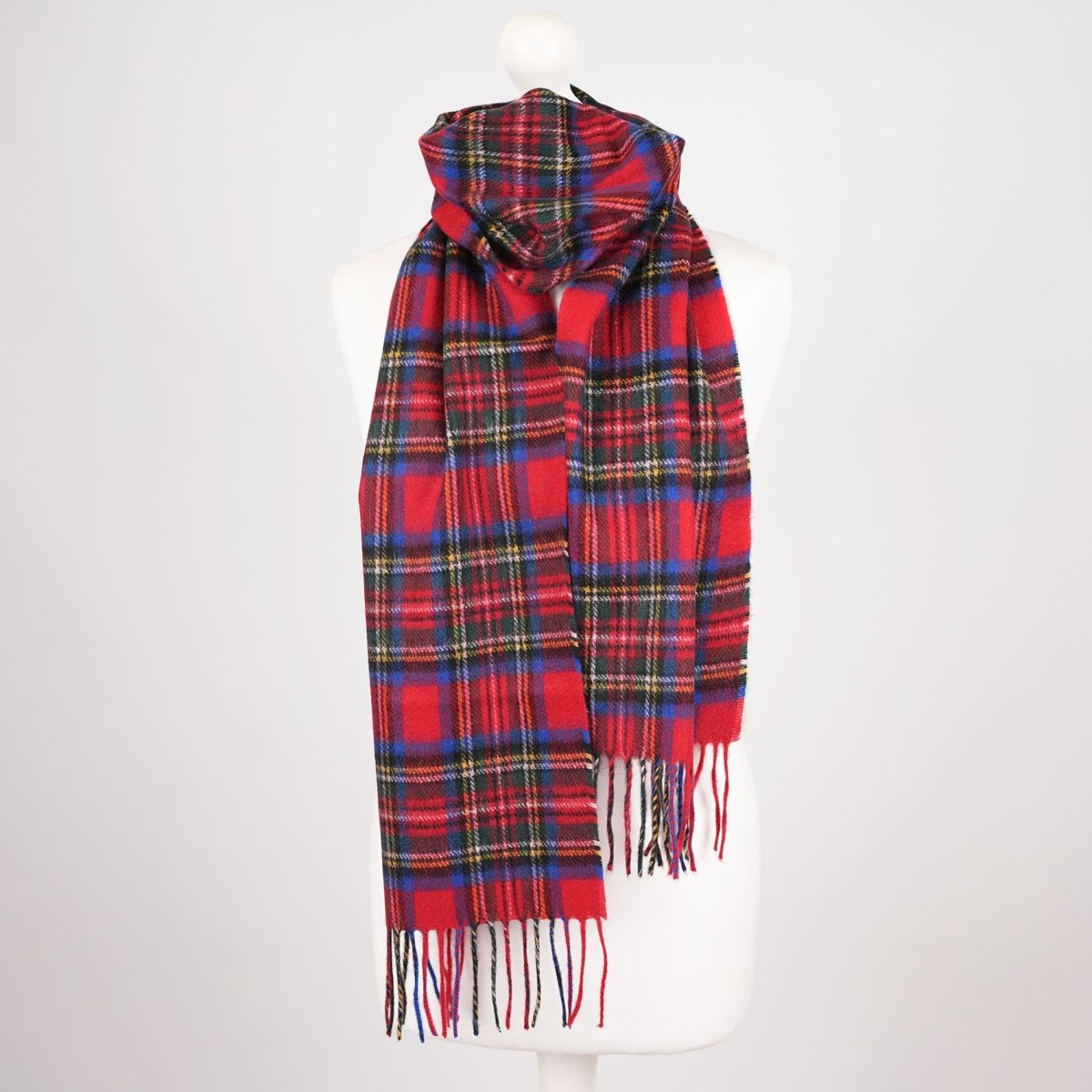 Tartan Weaving Mill 100% Pure Cashmere Scarf - Made in Scotland - Stewart Royal - Heritage Of Scotland -