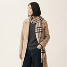 Tartan Weaving Mill 100% Pure Cashmere Scarf - Made in Scotland - Thomson Camel - Heritage Of Scotland -