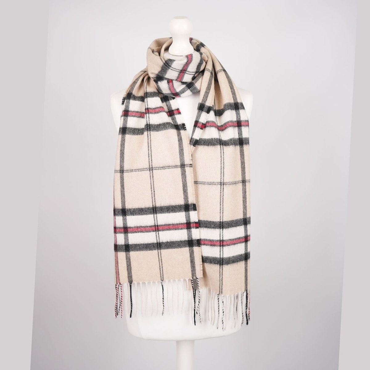 Tartan Weaving Mill 100% Pure Cashmere Scarf - Made in Scotland - Thomson Camel - Heritage Of Scotland -