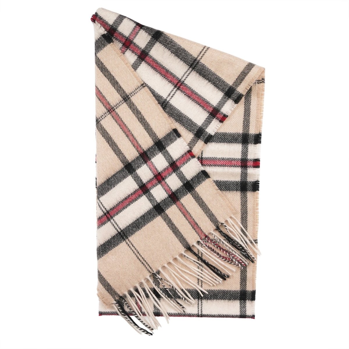 Tartan Weaving Mill 100% Pure Cashmere Scarf - Made in Scotland - Thomson Camel - Heritage Of Scotland -