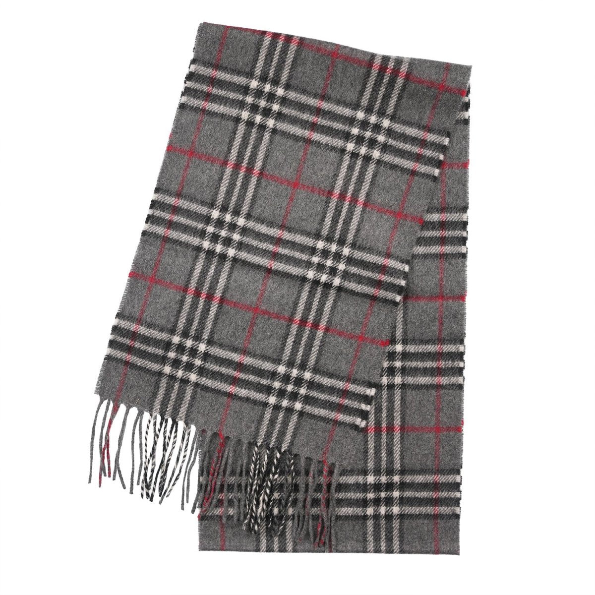 Tartan Weaving Mill 100% Pure Cashmere Scarf - Made in Scotland - Thomson Dark Grey - Heritage Of Scotland -
