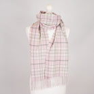 Tartan Weaving Mill 100% Pure Cashmere Scarf - Made in Scotland - THOMSON PINK - Heritage Of Scotland -