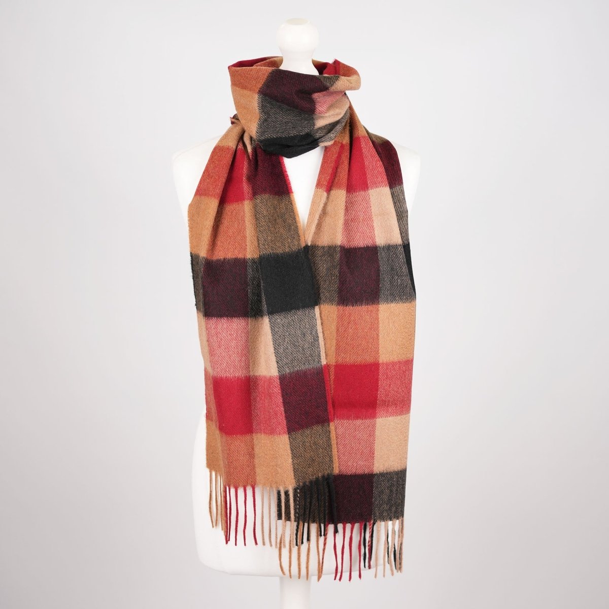Tartan Weaving Mill 100% Pure Cashmere Scarf - Made in Scotland - Vicuna Block - Heritage Of Scotland -