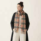 Tartan Weaving Mill 100% Pure Cashmere Scarf - Made in Scotland - Warm Camel Thomson - Heritage Of Scotland -