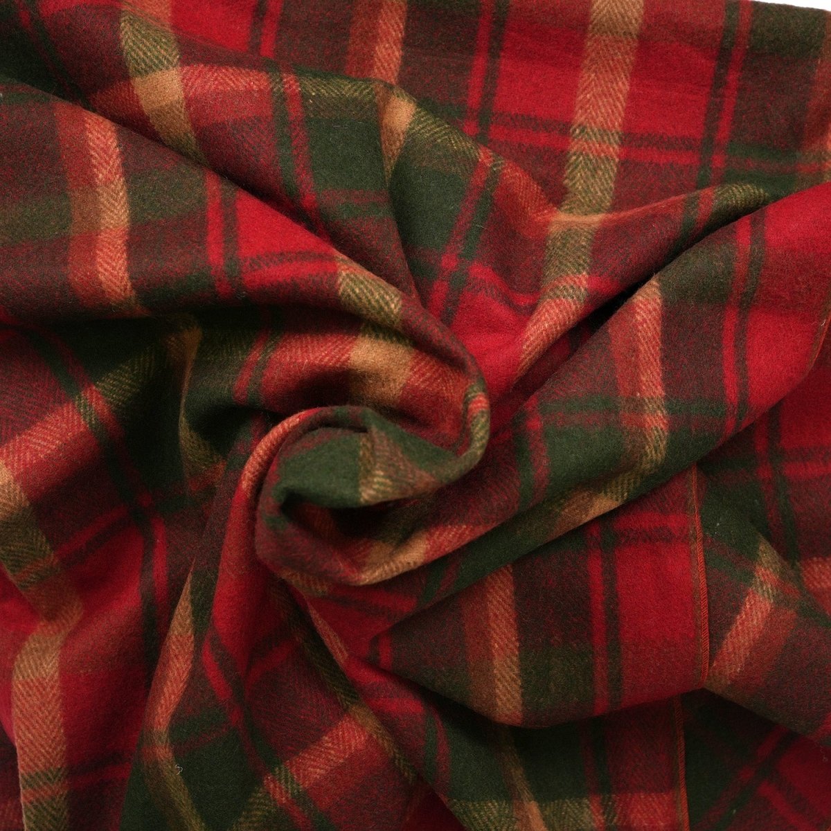 Tartan Wool Blend Blanket Throw – Soft Plaid Sofa & Bed Blanket - Dark Maple - Heritage Of Scotland -