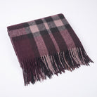 Tartan Wool Blend Blanket Throw – Soft Plaid Sofa & Bed Blanket - EXPLODED SCOTTY THOMSON BORDEAUX - Heritage Of Scotland -