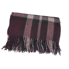 Tartan Wool Blend Blanket Throw – Soft Plaid Sofa & Bed Blanket - EXPLODED SCOTTY THOMSON BORDEAUX - Heritage Of Scotland -