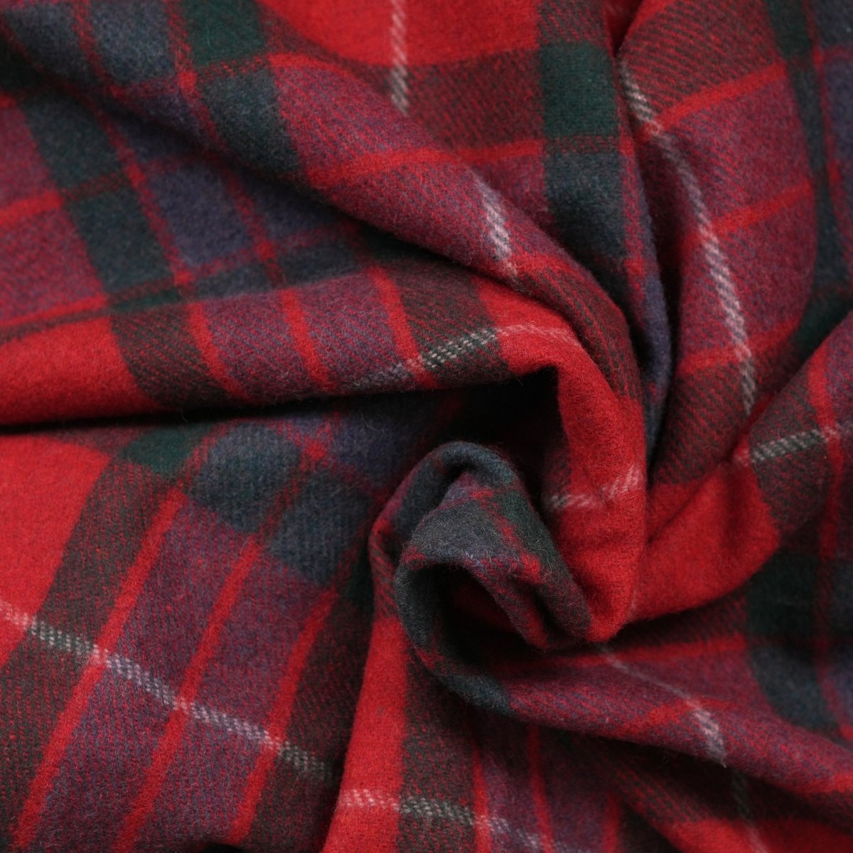 Tartan Wool Blend Blanket Throw – Soft Plaid Sofa & Bed Blanket - Fraser Red - Heritage Of Scotland -