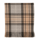 Tartan Wool Blend Blanket Throw – Soft Plaid Sofa & Bed Blanket - Mackellar Natural - Heritage Of Scotland -