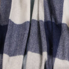 The Cosy Check – Recycled Wool Block-Check Herringbone Blanket - LIGHT BLUE - Heritage Of Scotland -