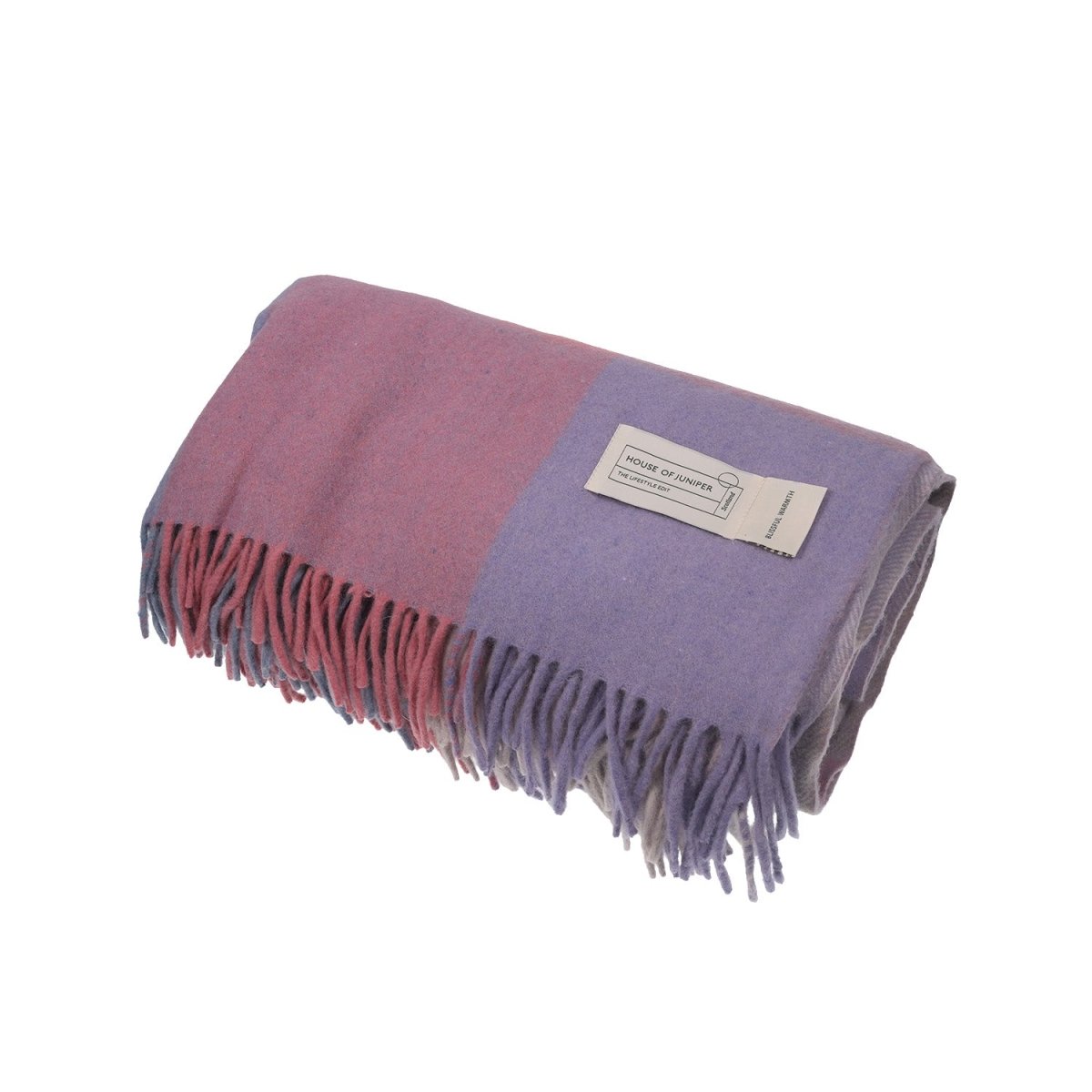 The Cosy Check – Recycled Wool Block-Check Herringbone Blanket - PASTLES - Heritage Of Scotland -