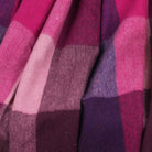 The Cosy Check – Recycled Wool Block-Check Herringbone Blanket - PURPLE MIX - Heritage Of Scotland -