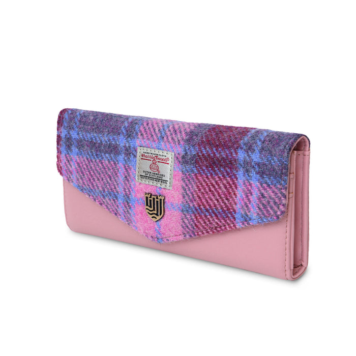 The Large Clasp Purse Pink/Blue - Heritage Of Scotland - PINK/BLUE