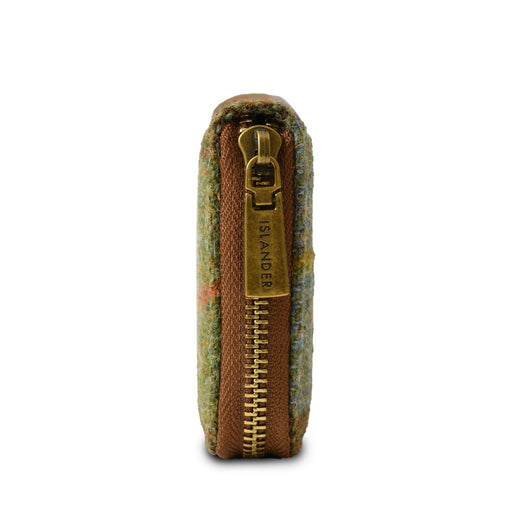 The Long Zip Purse - Heritage Of Scotland - CHESTNUT BLUE TARTAN