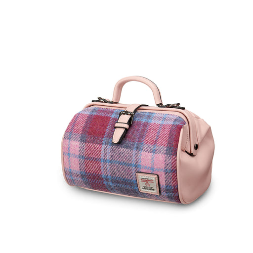 The Medium Doctor Bag Pink Blue Tartan - Heritage Of Scotland - PINK BLUE TARTAN