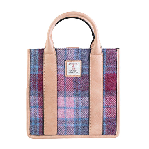 The Medium Tobi Tote Bag Pink Blue Tartan - Heritage Of Scotland - PINK BLUE TARTAN