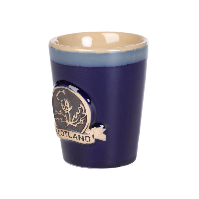 Thistle Shot Glass Blue - Heritage Of Scotland - BLUE