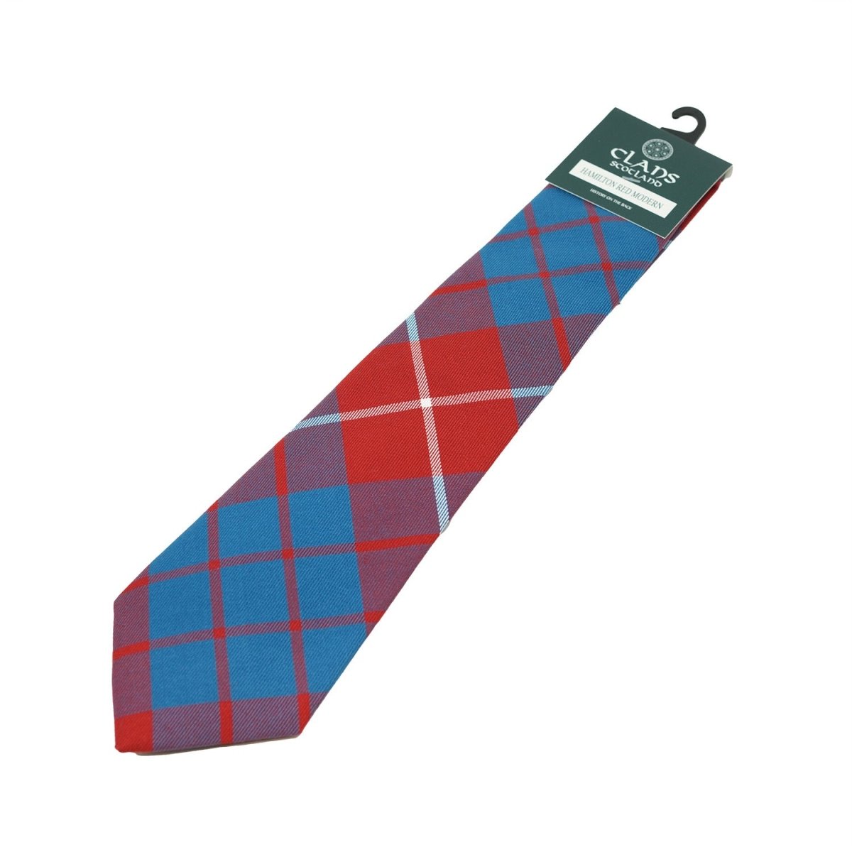 Traditional Scottish Clan Tartan Tie – Traditional Plaid Necktie - HAMILTON RED - Heritage Of Scotland -