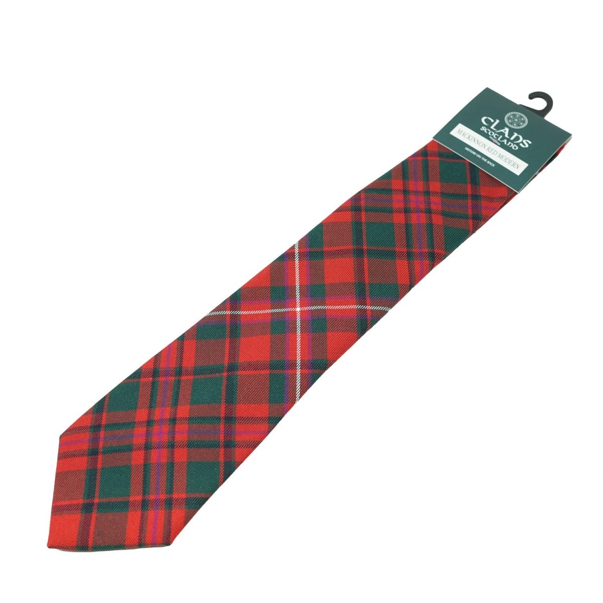 Traditional Scottish Clan Tartan Tie – Traditional Plaid Necktie - MACKINNON RED - Heritage Of Scotland -