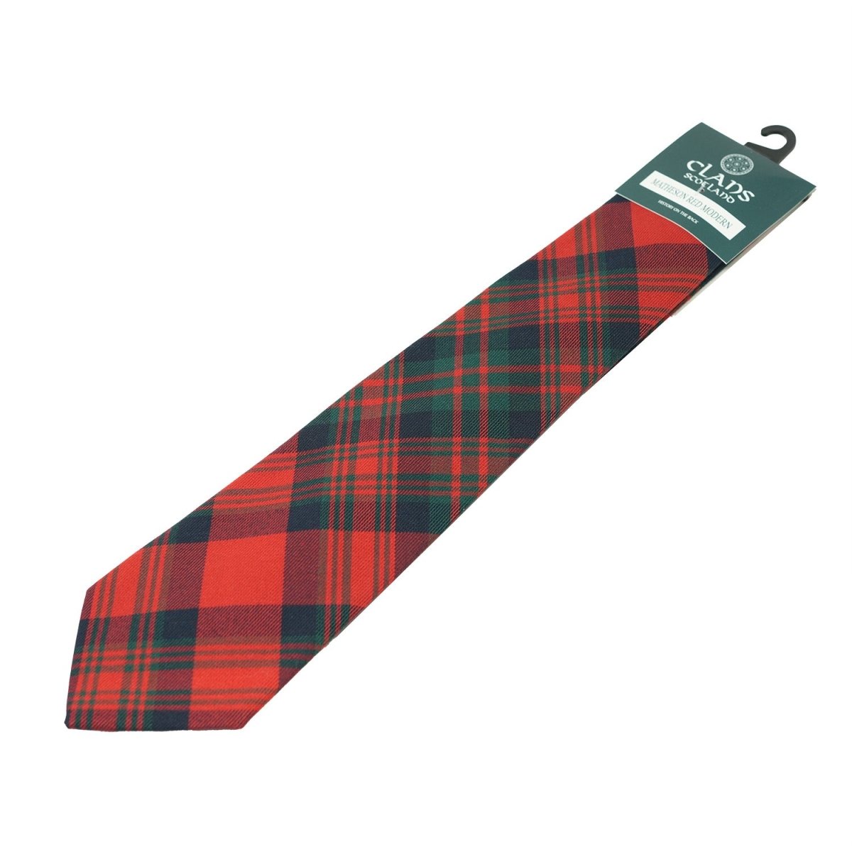 Traditional Scottish Clan Tartan Tie – Traditional Plaid Necktie - MATHESON RED - Heritage Of Scotland -