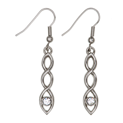 Traigheil Earrings Crystal - Heritage Of Scotland - CRYSTAL