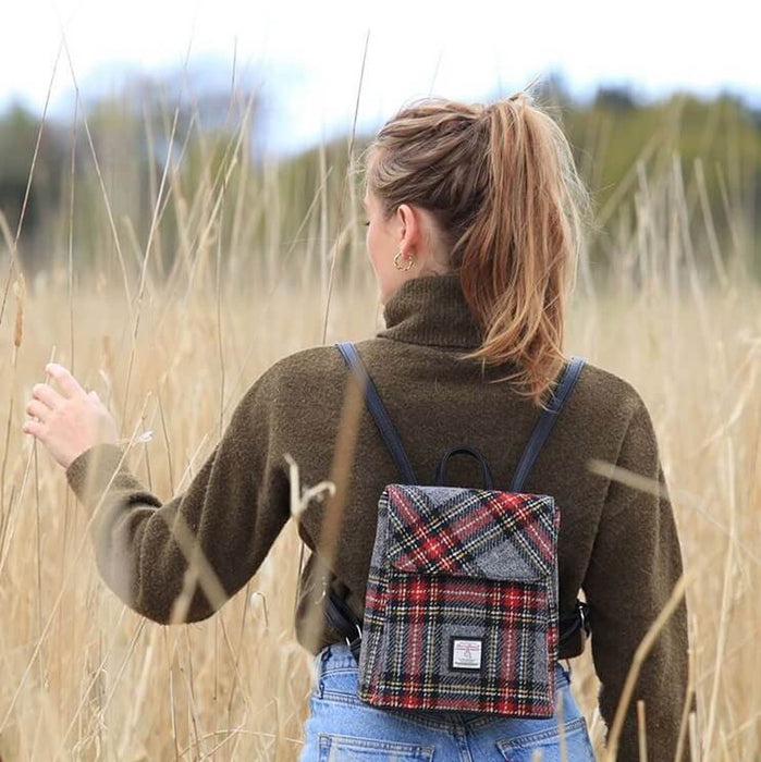 Tummel Backpack Grey/Red Tartan - Heritage Of Scotland - GREY/RED TARTAN