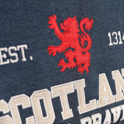 Unisex Scotland Est 1314 The Brave Applique T-Shirt Denim - Heritage Of Scotland - XS