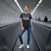 Unisex Scotland Est 1314 The Brave Applique T-Shirt Denim - Heritage Of Scotland - XS