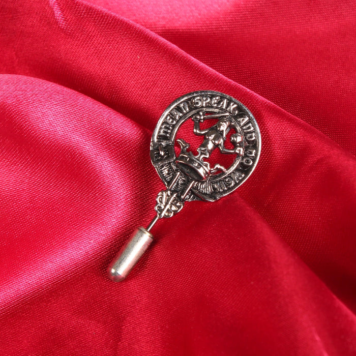 Urquhart Clan Badge, Kilt Pin, Lapel Pin, Cufflinks, Keyring/Key Fob & Gift Set — Fine Pewter by Art Pewter — Made in Scotland (Shiny Finish) - Heritage Of Scotland - Lapel Pin