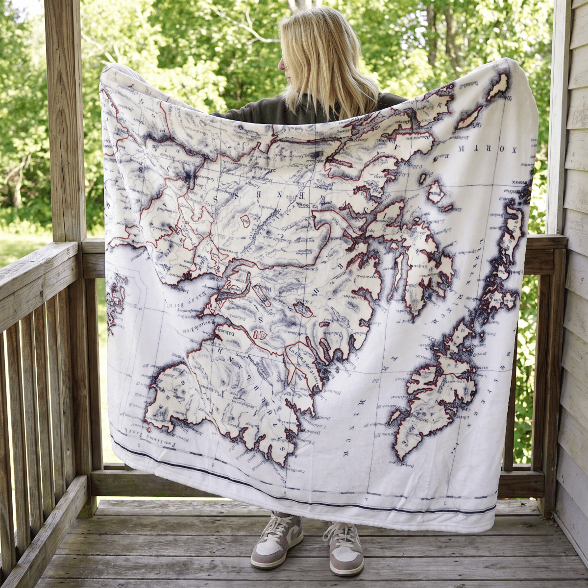 Vintage Scotland Map Print Fleece Throw Blanket - Heritage Of Scotland -