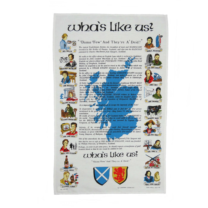 Wha���S Like Us Tea Towel - Heritage Of Scotland - NA