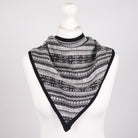 Women’s Lambswool Fair Isle Neck Scarf – Made in Scotland - BLACK - Heritage Of Scotland -