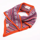 Women’s Lambswool Fair Isle Neck Scarf – Made in Scotland - ORANGE - Heritage Of Scotland -