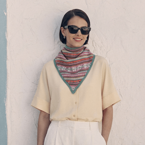 Women’s Lambswool Fair Isle Neck Scarf – Made in Scotland - STRATH - Heritage Of Scotland -