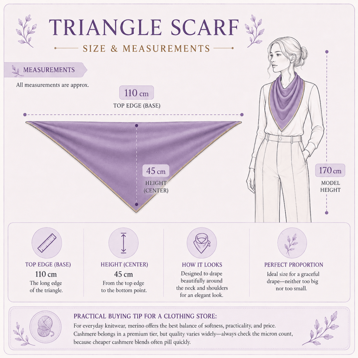 Women’s Luxury Ribbed Cashmere Triangle Scarf - CAMEL - Heritage Of Scotland -