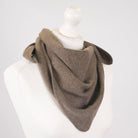 Women’s Luxury Ribbed Cashmere Triangle Scarf - OLIVE - Heritage Of Scotland -