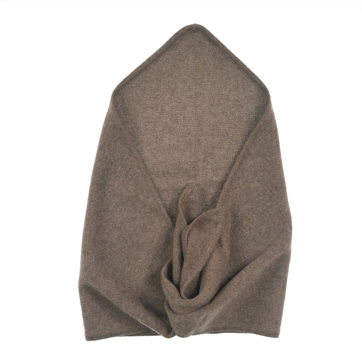 Women’s Luxury Ribbed Cashmere Triangle Scarf - OLIVE - Heritage Of Scotland -