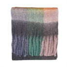 Women’s Soft Check Scarf – Oversized Plaid Winter Wrap with Tassel Fringe - Black Check - Heritage Of Scotland -