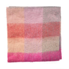 Women’s Soft Check Scarf – Oversized Plaid Winter Wrap with Tassel Fringe - Pink/ Grey Check - Heritage Of Scotland -