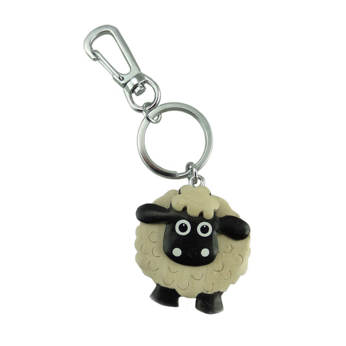 Wooden Black Face Sheep Key Ring - Heritage Of Scotland - NA