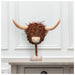 Wooden Sculpture Highland Cow - Heritage Of Scotland - BROWN