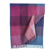 Woodside Check Blanket – Turquoise & Pink Plaid Throw - Heritage Of Scotland - TURQUOISE