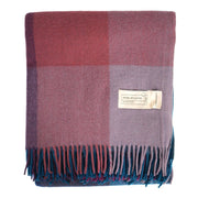 Woodside Check Blanket – Turquoise & Pink Plaid Throw - Heritage Of Scotland - TURQUOISE