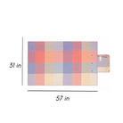 Woodside Check Foldaway Picnic Blanket With Carry Strap - Pastel - Heritage Of Scotland -