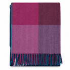 Woodside Check Wool-Blend Plaid Throw | Sofa & Bed Blanket - Turquoise & Pink - Heritage Of Scotland -
