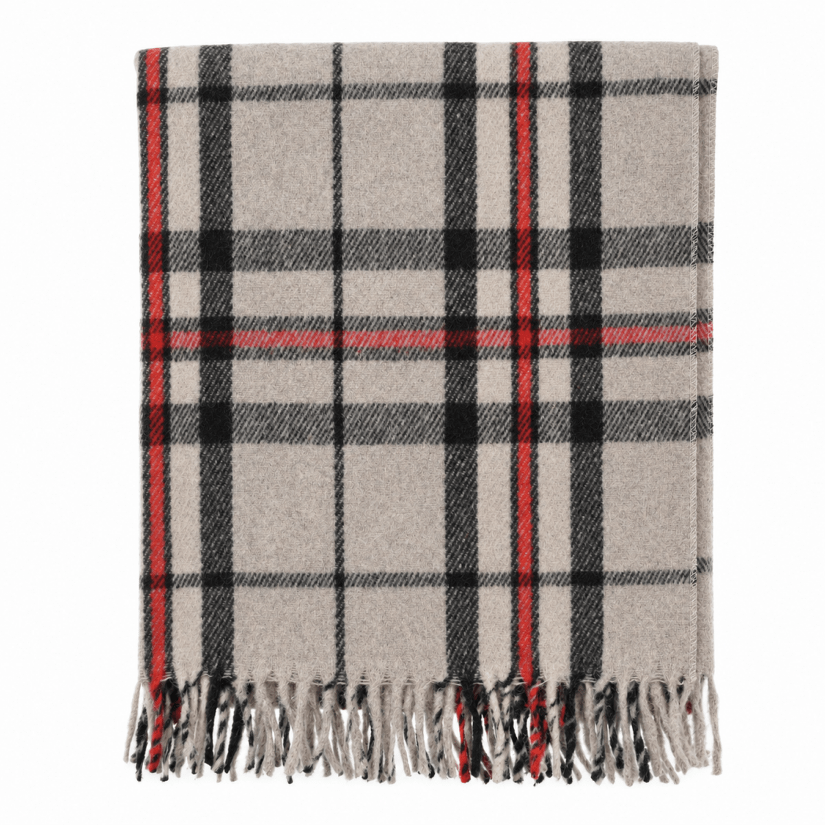 Wool Blend Tartan Knee Blanket - Thomson Grey - Heritage Of Scotland -