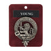 Young Clan Badge, Kilt Pin, Lapel Pin, Cufflinks, Keyring/Key Fob & Gift Set — Fine Pewter by Art Pewter — Made in Scotland (Shiny Finish) - Heritage Of Scotland - Badge